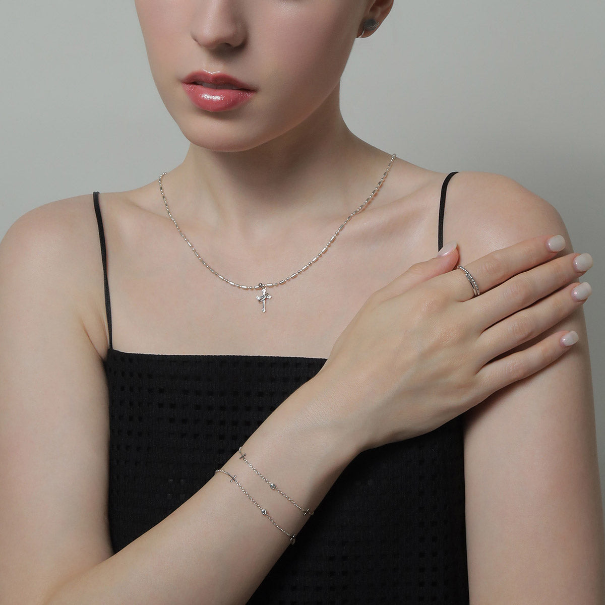 《Bracelet》Cross Planet|Silver(Luxe)