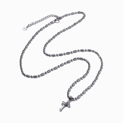 《Necklace》Cross Orbit｜Silver（Luxe）