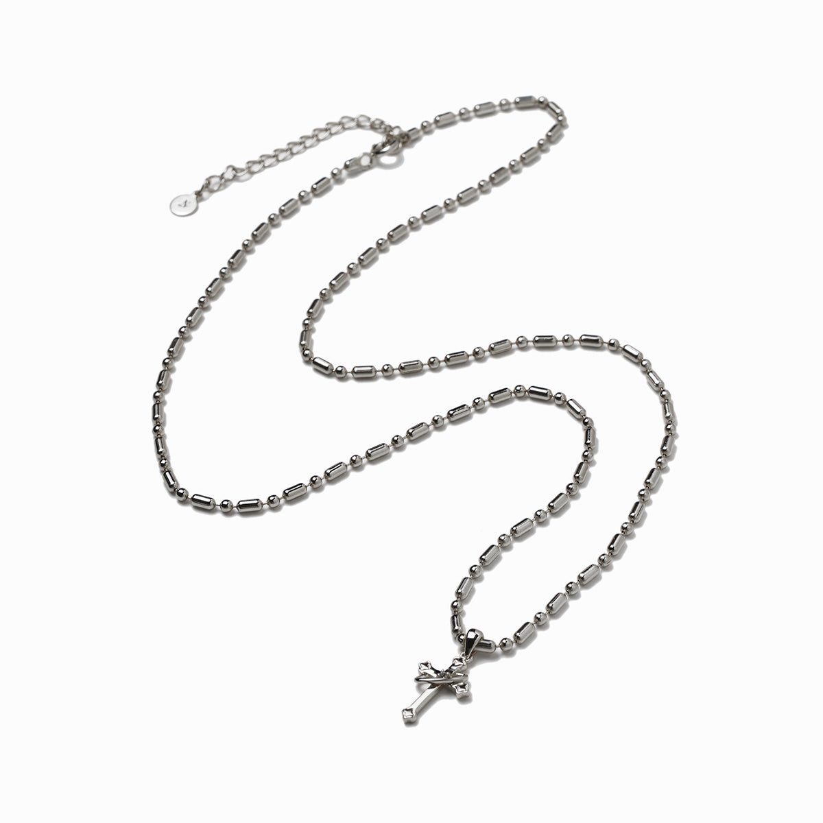 《Necklace》Cross Orbit｜Silver　（Casual）