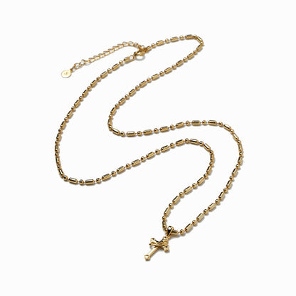 《Necklace》Cross Orbit｜Gold　（Casual）