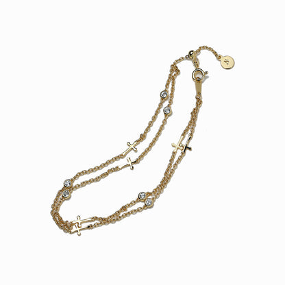 《Bracelet》Cross Planet｜Gold　（Casual）