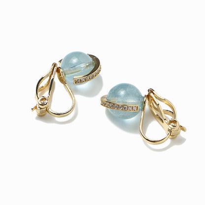《Clip-on earrings》Blue Planet ｜Gold　（Casual）