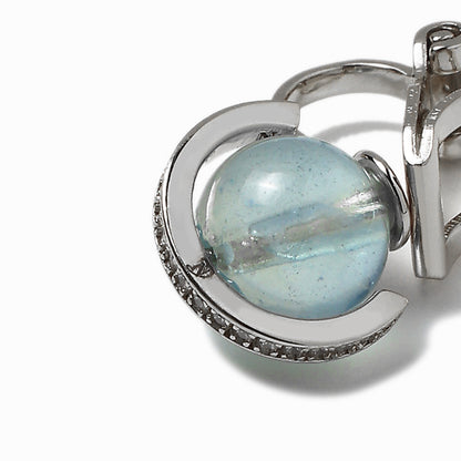 《Clip-on earrings》Blue Planet ｜Silver　（Luxe）