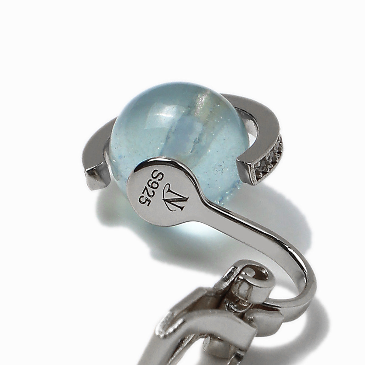 《Clip-on earrings》Blue Planet ｜Silver　（Luxe）