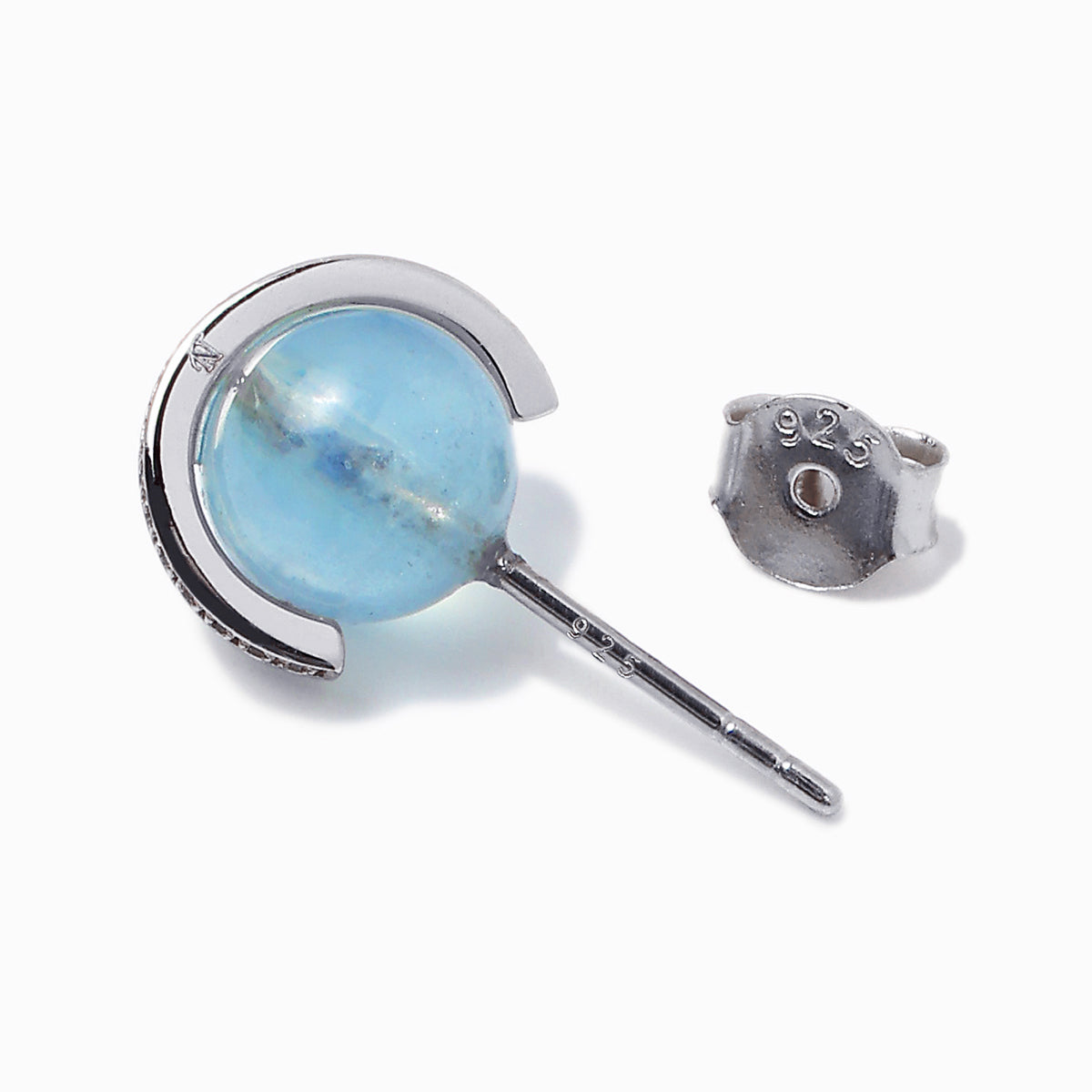 《Pierced earrings》Blue Planet ｜Silver（Luxe）