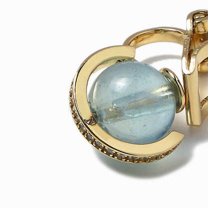 《Clip-on earrings》Blue Planet ｜Gold　（Luxe）