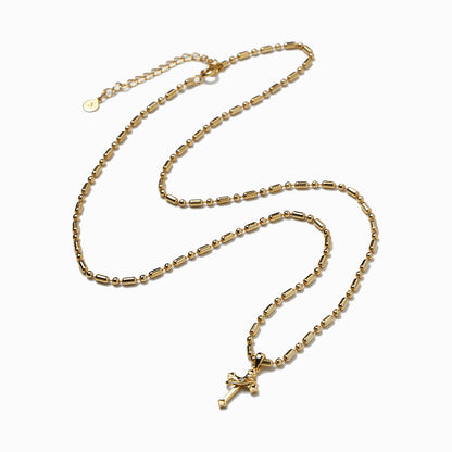 《Necklace》Cross Orbit｜Gold　（Luxe）