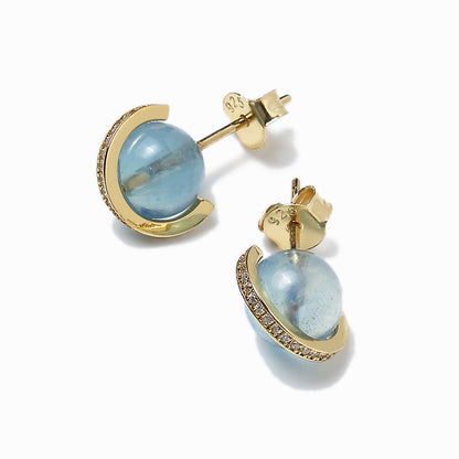 《Pierced earrings》Blue Planet ｜Gold　（Luxe）