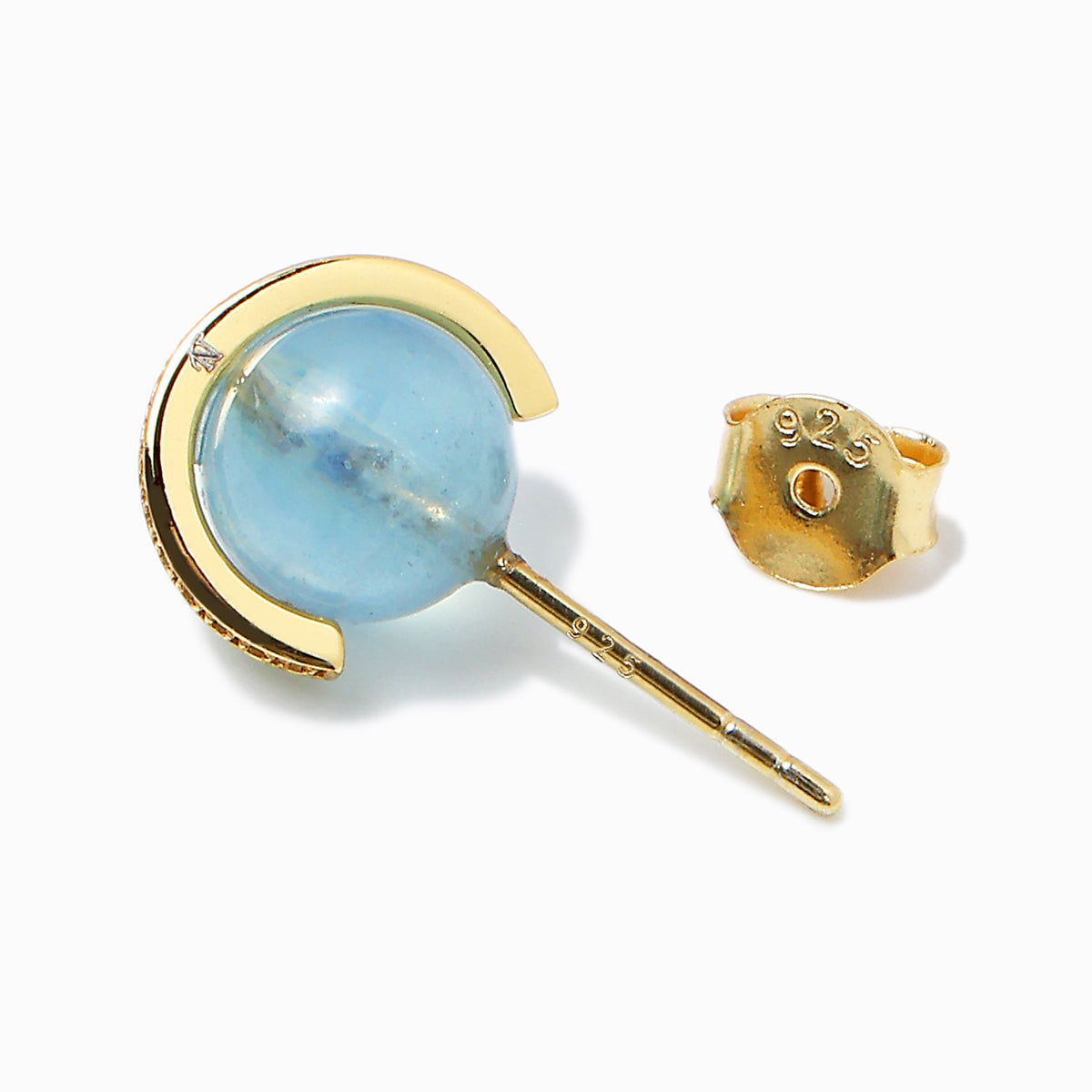 《Pierced earrings》Blue Planet ｜Gold　（Luxe）