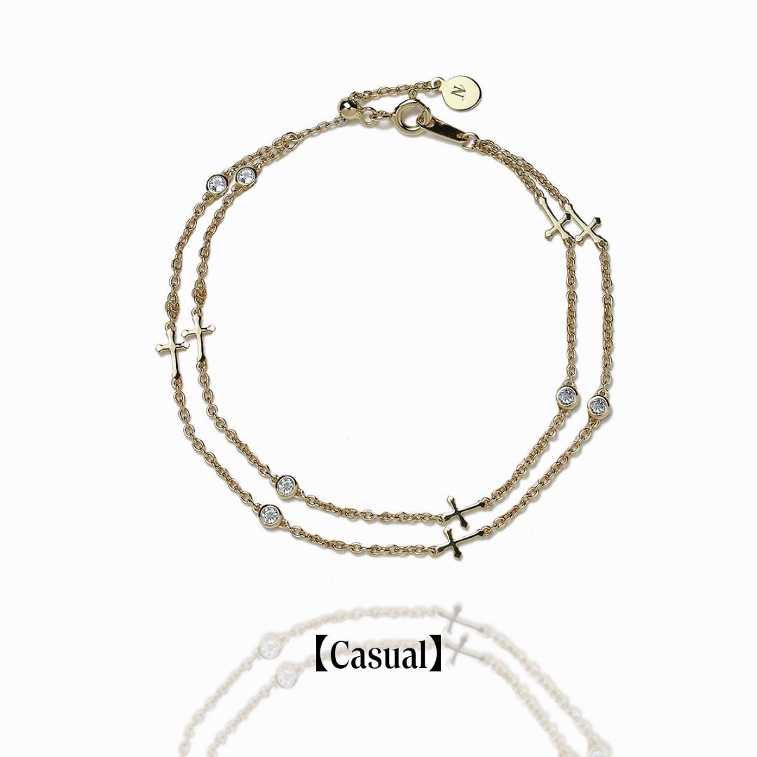 《Bracelet》Cross Planet｜Gold　（Casual）
