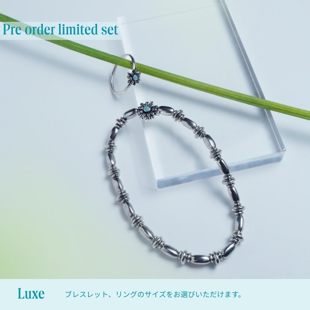 《Wish To Flower》Bracelet＆Ring Set｜Silver（Luxe）
