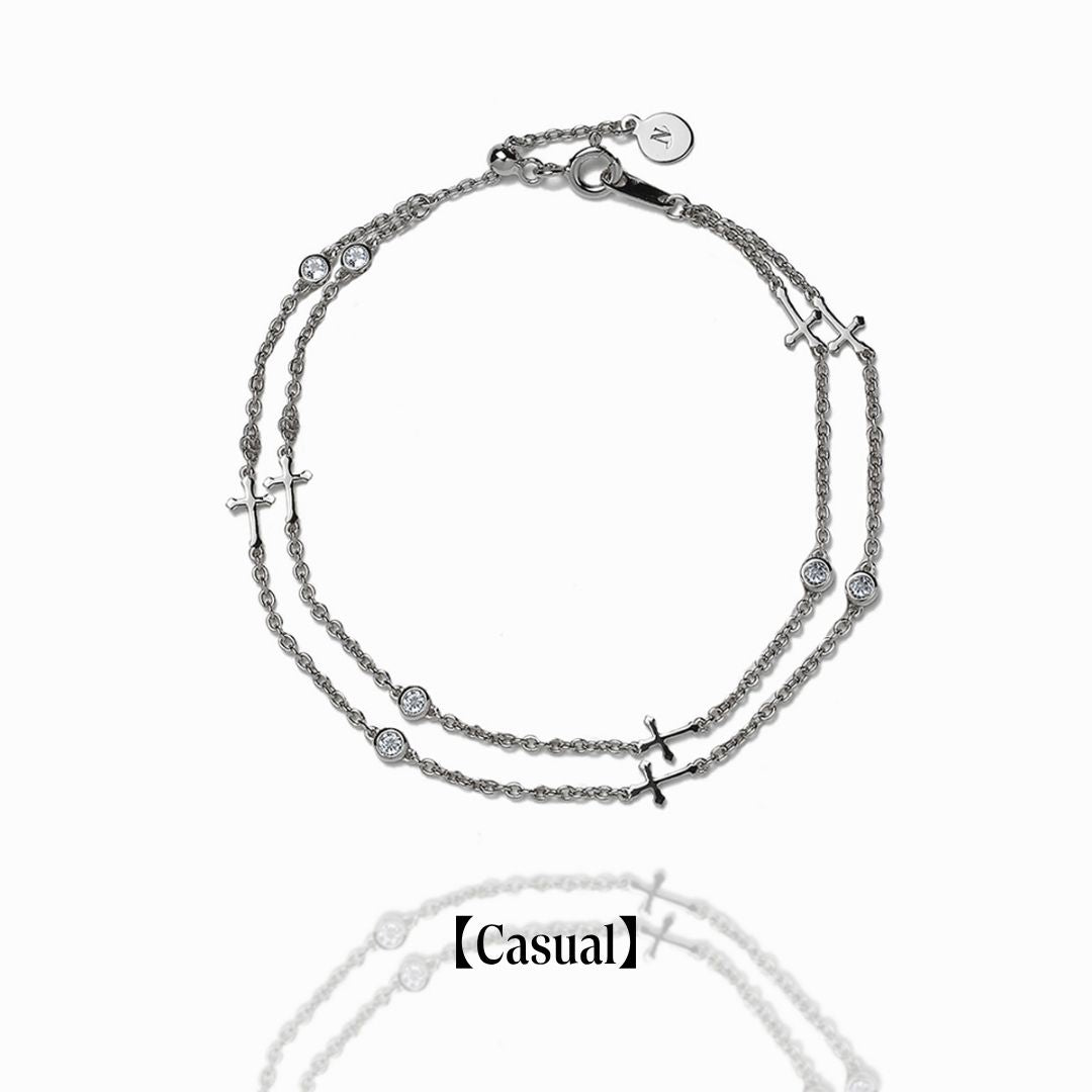 《Bracelet》Cross Planet｜Silver（Casual）