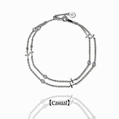 《Bracelet》Cross Planet｜Silver（Casual）