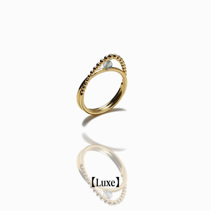 《Ring》Blue Orbit｜Gold　（Luxe）