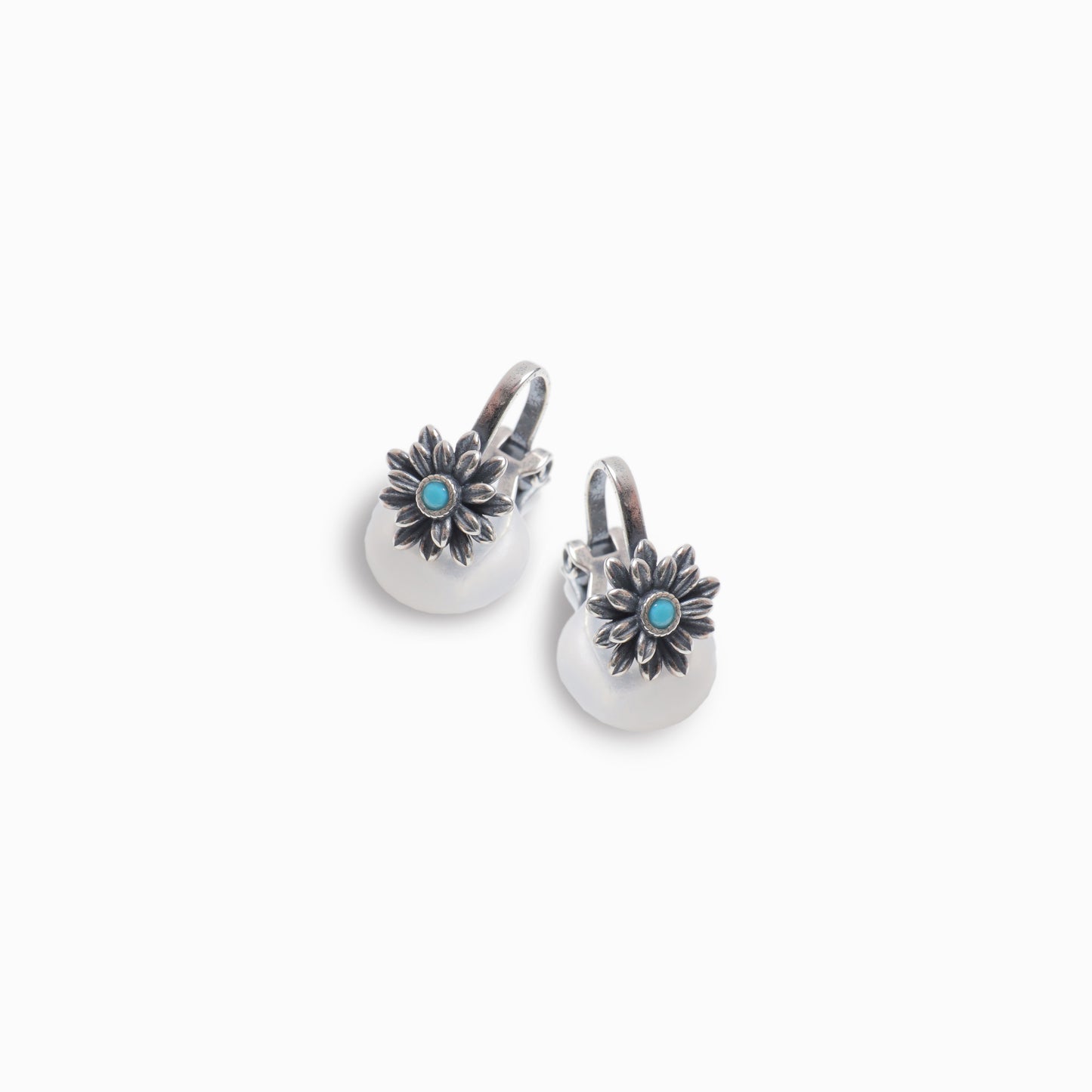 《Clip-on earrings》Blue Bloom  ｜Silver　（Casual）