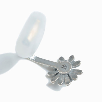 《Clip-on earrings》Blue Bloom  ｜Silver　（Casual）