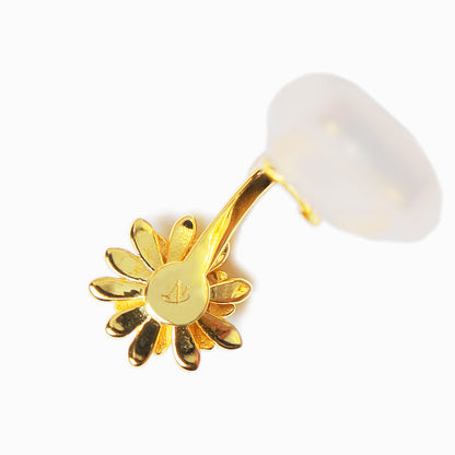 《Clip-on earrings》Blue Bloom  ｜Gold　（Casual）