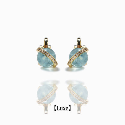 《Clip-on earrings》Blue Planet ｜Gold　（Luxe）