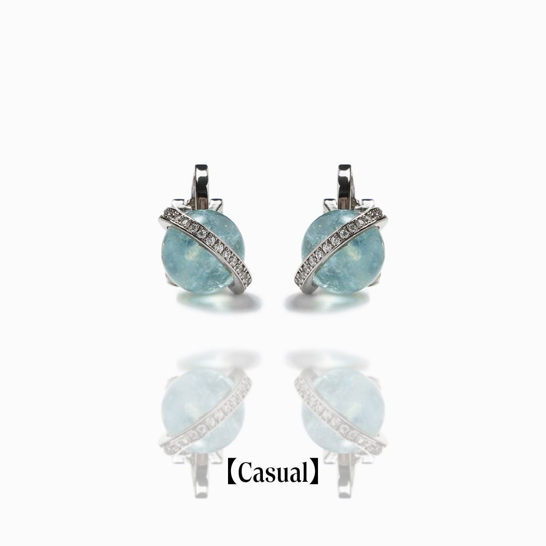 《Grace of Planet》Necklace＆Ear Items Set ｜Silver（Casual）