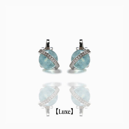 《Clip-on earrings》Blue Planet ｜Silver　（Luxe）