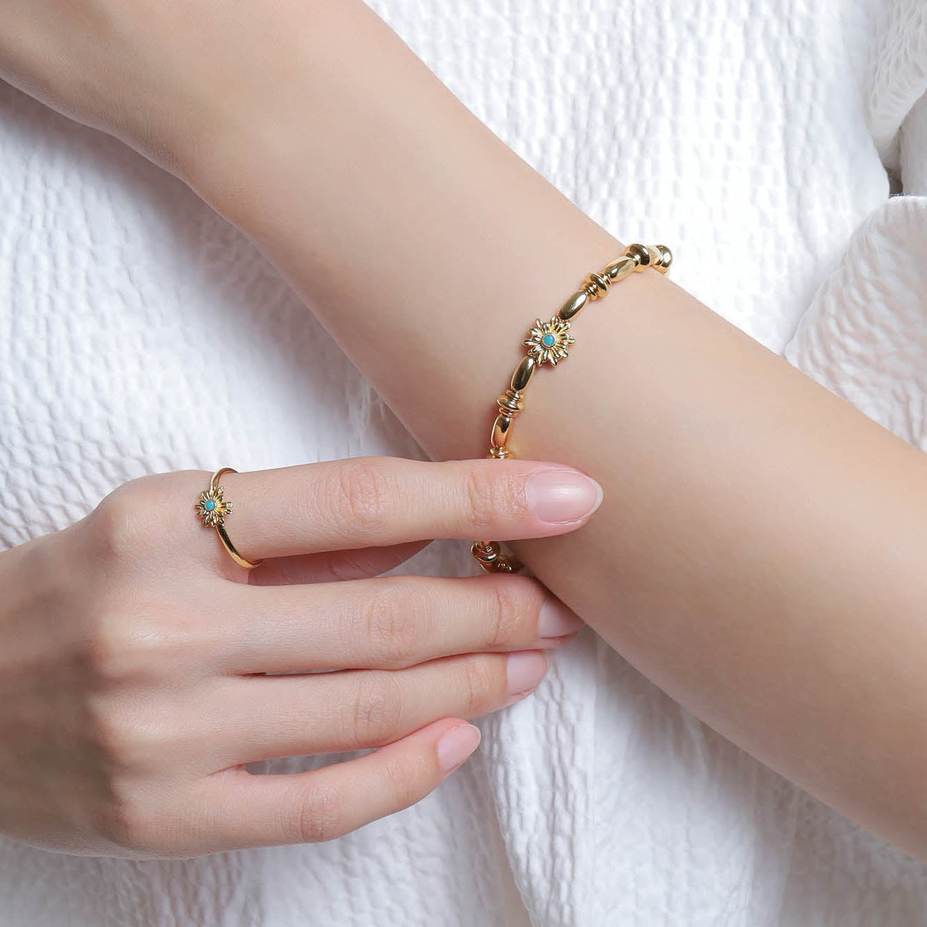 《Bracelet》Bold Bloom｜Gold（Luxe)
