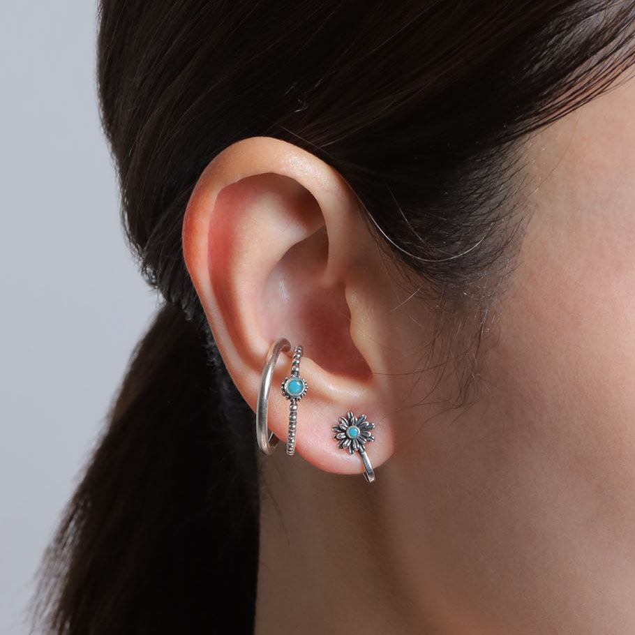 《Earcuffring》 Twilight Flower ｜Silver（Casual)