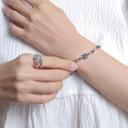 《Bracelet》Bold Bloom｜Silver（Casual)