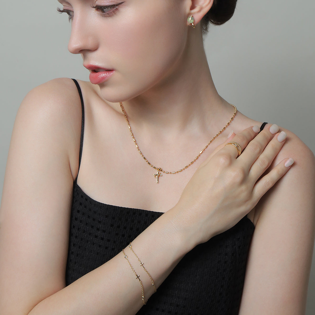 《Bracelet》Cross Planet｜Gold　（Luxe）