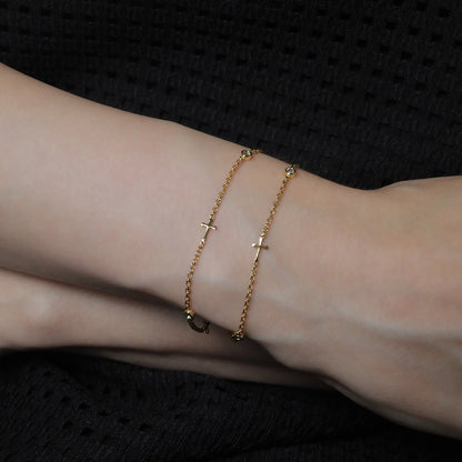 《Bracelet》Cross Planet｜Gold　（Luxe）
