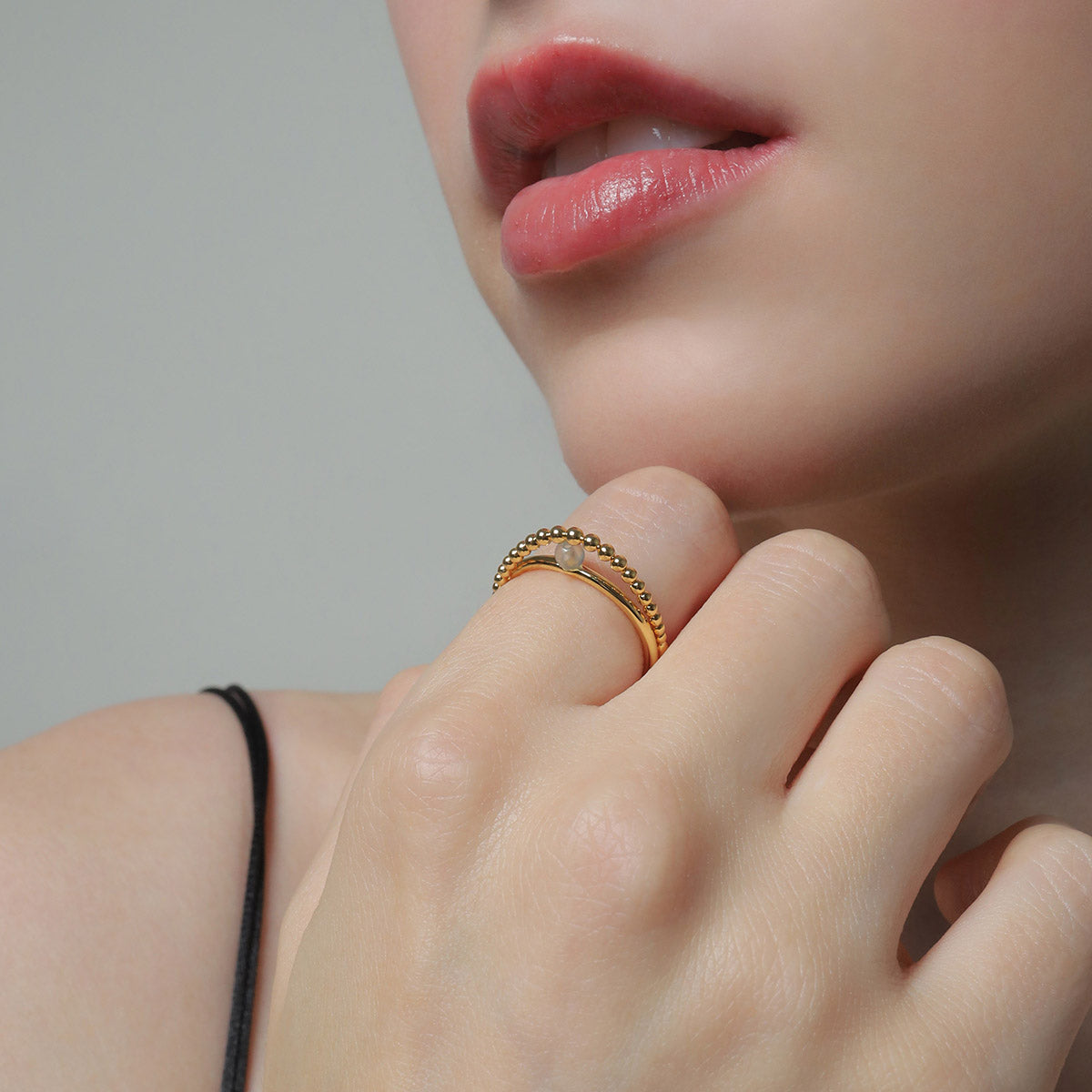 《Ring》Blue Orbit｜Gold　（Luxe）