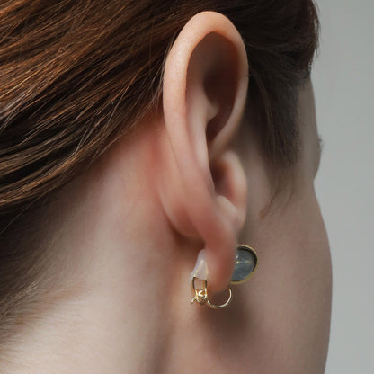 《Clip-on earrings》Blue Planet ｜Gold　（Casual）