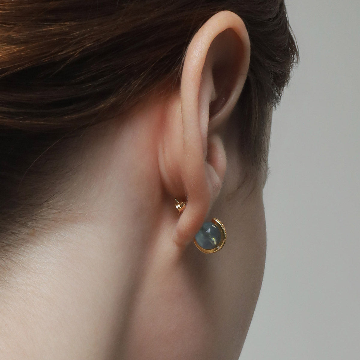 《Pierced earrings》Blue Planet ｜Gold　（Luxe）