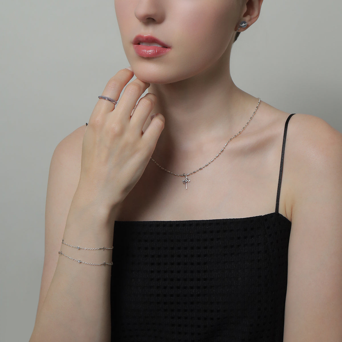 《Bracelet》Cross Planet｜Silver（Casual）