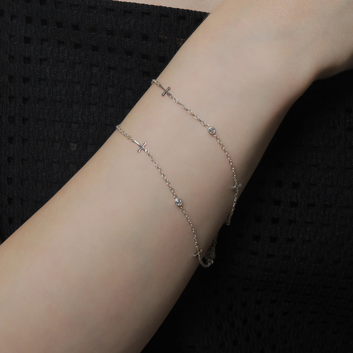 《Bracelet》Cross Planet｜Silver（Casual）