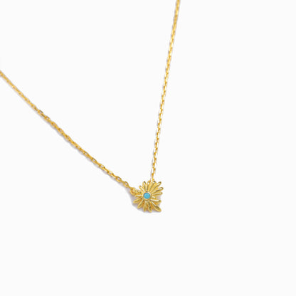 《Necklace》Blue Petal Bloom｜Glod （Casual）