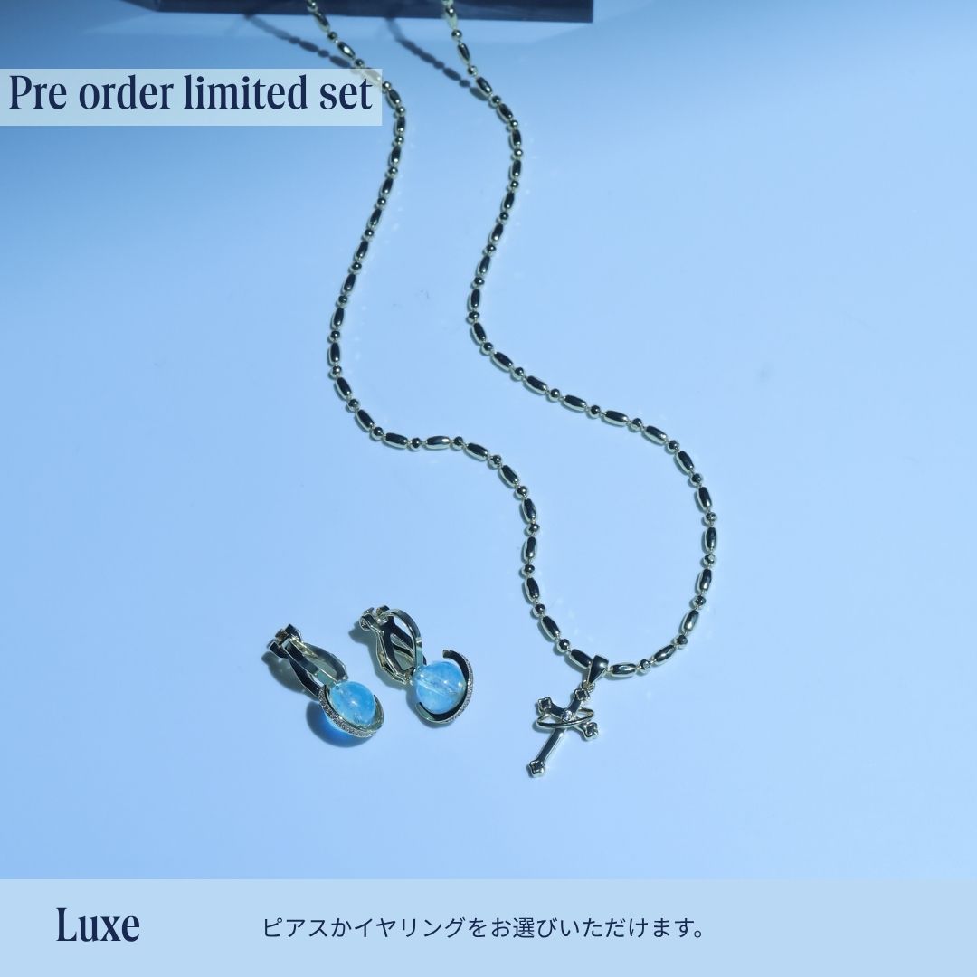 《Wish To Flower》Necklace＆Ear Items Set ｜Silver（Luxe）