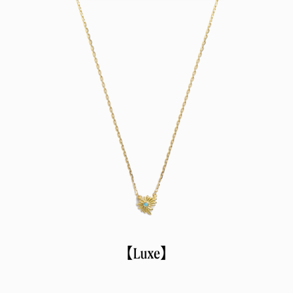 《Necklace》Blue Petal Bloom｜Glod （Luxe)