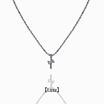 《Necklace》Cross Orbit｜Silver（Luxe）