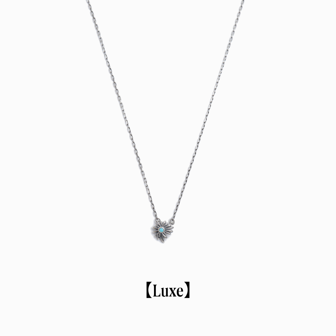 《Necklace》Blue Petal Bloom｜Silver （Luxe)