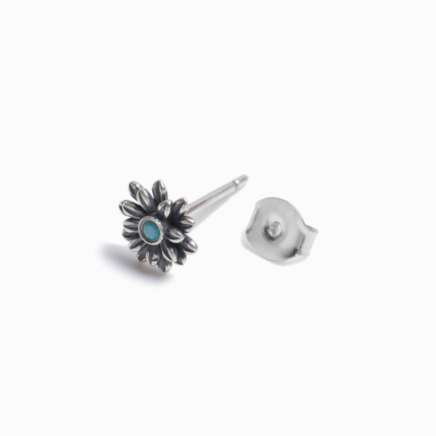 《Pierced earrings》Blue Bloom ｜Silver　（Casual）