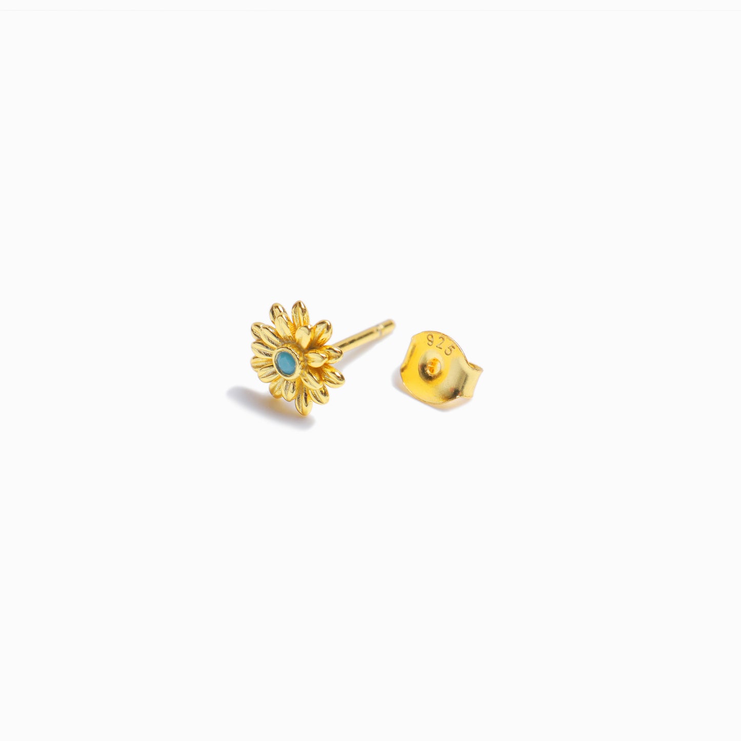 《Pierced earrings》Blue Bloom ｜Gold　（Luxe)