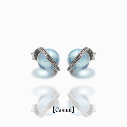 《Pierced earrings》Blue Planet ｜Silver　（Casual）