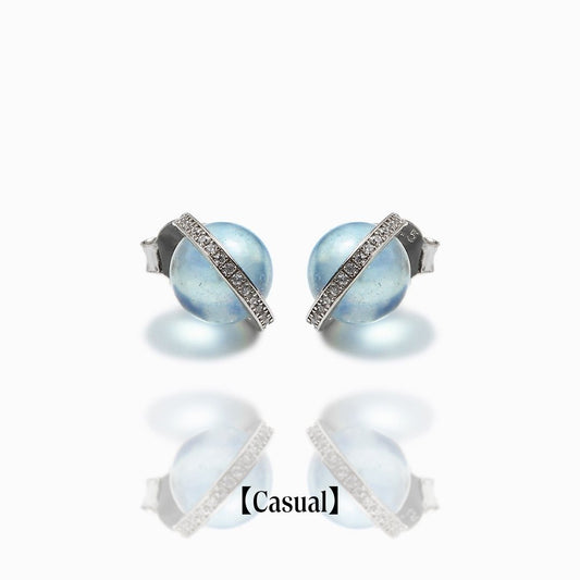 《Pierced earrings》Blue Planet ｜Silver　（Casual）
