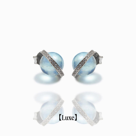 《Pierced earrings》Blue Planet ｜Silver（Luxe）